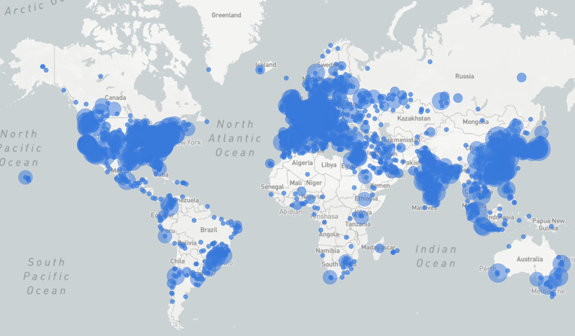 Map showing HDF5 downloads.